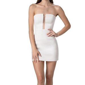 Dress the Population Chloe Strapless Dress in White
